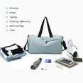 thumbnail image 6 of LACKUST Travel Duffel Bag, Sports Tote, Gym Bag, Weekender, Overnight, Wet/Dry Separation, Yoga, For Hand-Held Use,Sky Blue, 6 of 6