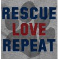 thumbnail image 2 of Rescue Love Repeat Pet Adoption Dog Men's Graphic T Shirt Tees Brisco Brands S, 2 of 4