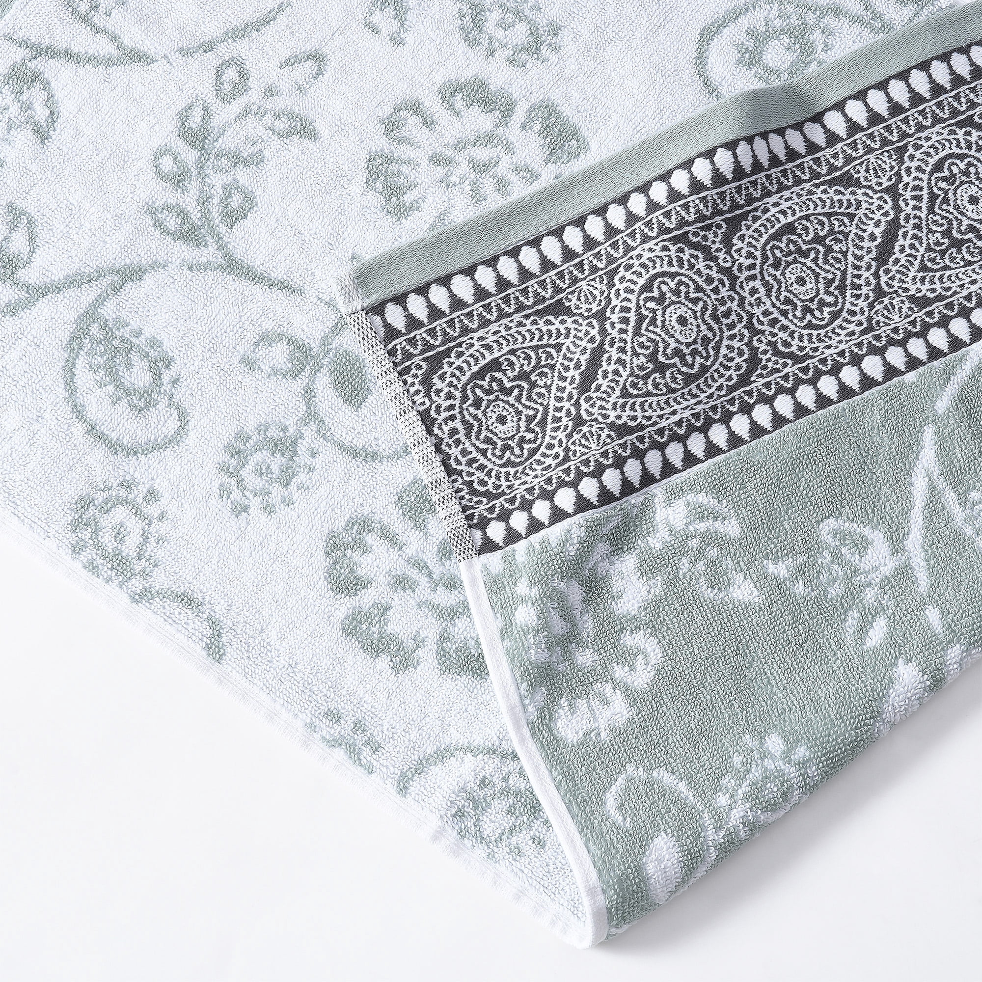 Modern Threads Ophelia 6-Piece Cotton Adult Bath Towel Set, Dark Sage