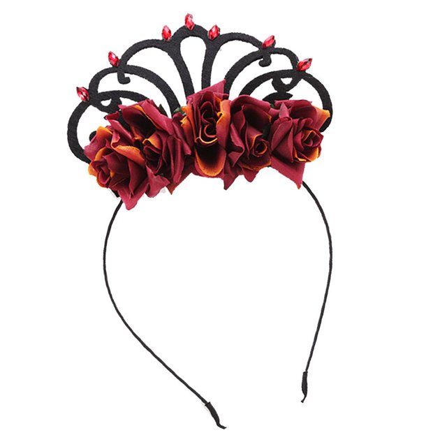 Vintage Mujeres Rose Hair Hoop Diadema Novia Banquet Accesorio Para El Cabello Hugo Diadema de banquete para mujer