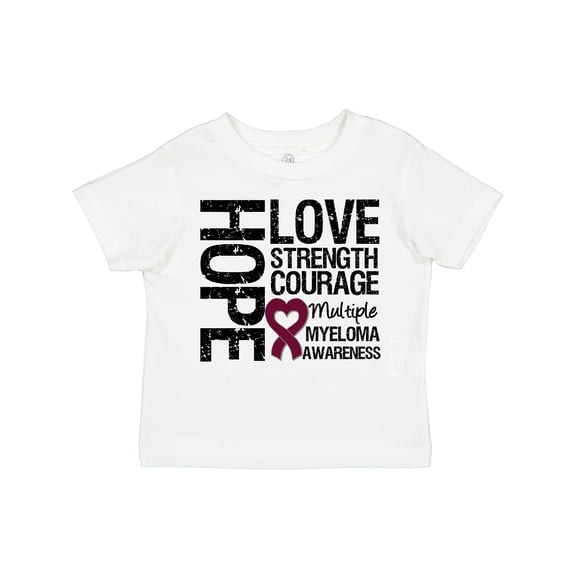 Inktastic Multiple Myeloma Hope Love Strength Boys or Girls Toddler T-Shirt