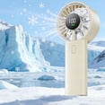 thumbnail image 5 of Lunxisen 1 Pcs Portable Handheld Fan Rechargeable USB Personal Cooling Fan with LED Display for Travel Office Outdoor Use, 5 of 9