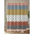 thumbnail image 4 of Shower Curtain Brown Red Bohemian Bathroom Curtains with Hooks, Waterproof Fabric Tribal Geometric Stripes Bath Shower Curtains Set for Bathroom Bathtubs Decor 36x72 Inch, 4 of 8