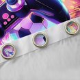 thumbnail image 4 of Manfei Gamepad Game Lovers Black Out Curtains,Geometric Honeycomb Hexagon Curtains Pack of 2 (42x63 Each),Purple Black Bedroom Curtains For Boys Kids,Ultra Soft Home Decor, 4 of 6