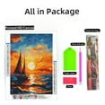 thumbnail image 2 of Sailboat and Sunset 5D Diamond Art DIY Paint with Full Drill Round Diamond Gems Painting by Number Kits for Adults Art Craft Home Wall Decor 15.8x19.8inch, 2 of 8
