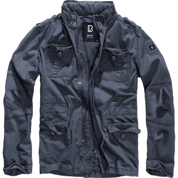 Brandit Military Style Field Jacket - Indigo, Outdoor Vintage Jacket (S)