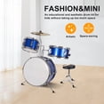 thumbnail image 5 of GIVIMO 3-Piece 14 inch Drum Set for Junior Beginners, Blue, 5 of 6