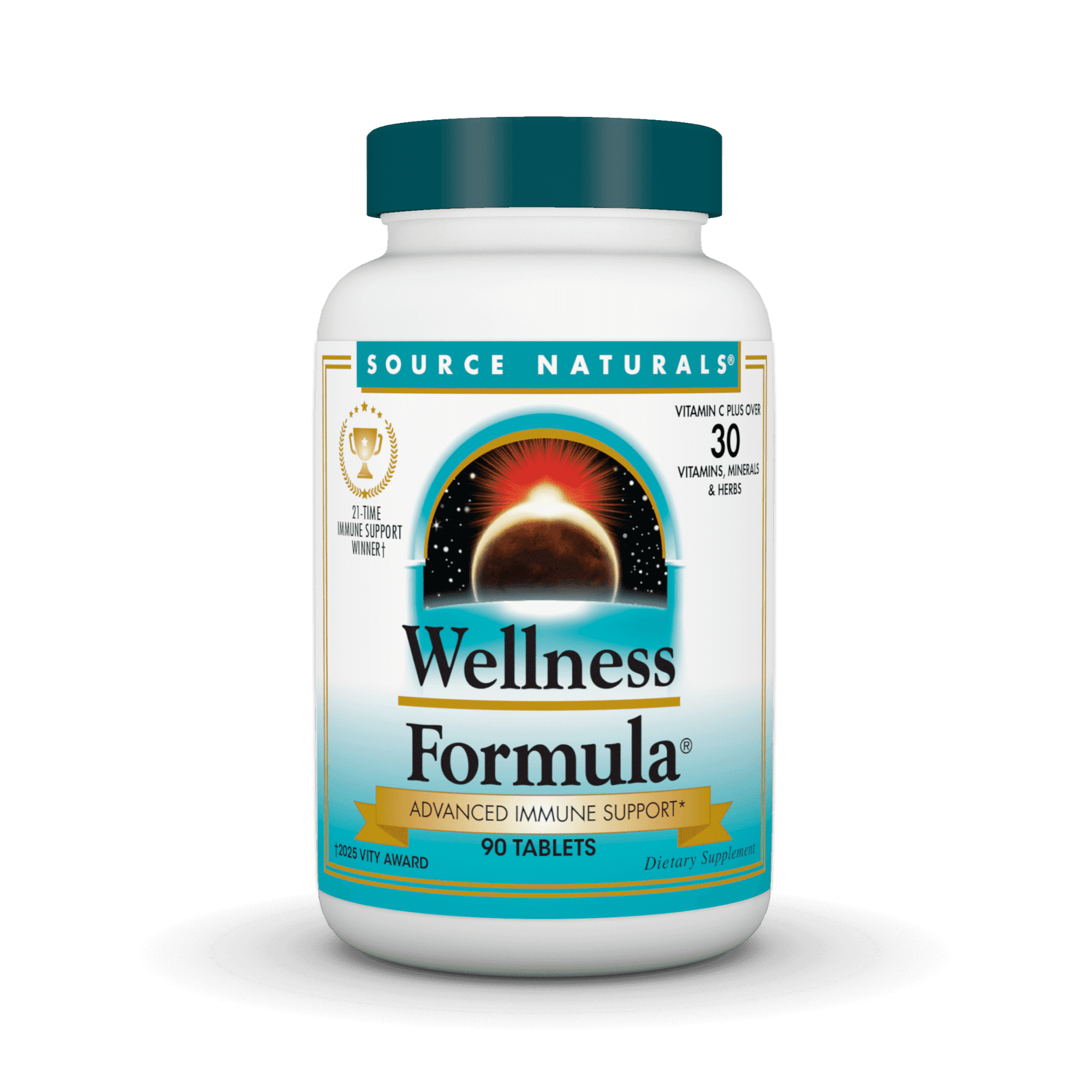 Source Naturals Wellness Formula Bio-Aligned Vitamins & Herbal Defense - Immune System Support Supplement & Immunity Booster* - 90 Tablets