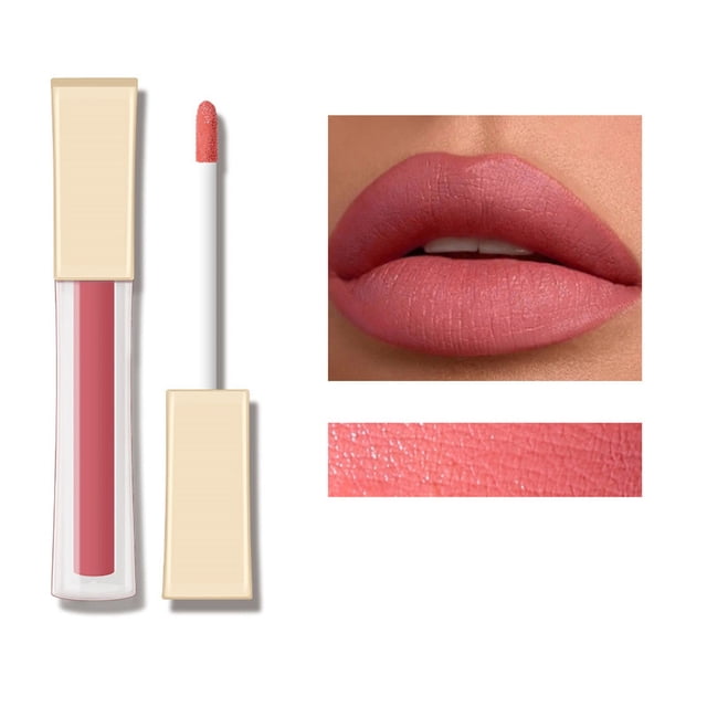 WIFKLSIIPG Lipstick Liquid Lipstick Lipgloss for Women Labiales Mate 24 Horas Originales Liquid Lipstick Deep Red 24 Hour Lipstick Lip Stain Long Lasting Waterproof 5ML