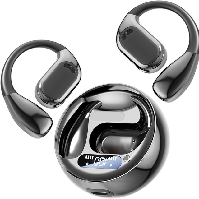 Écouteurs Traducteurs AI Traduction en Temps Réel avec Conduction Osseuse Bluetooth 5.3 Sans Fil pour Voyages d'Affaires Réunions Multilingues
