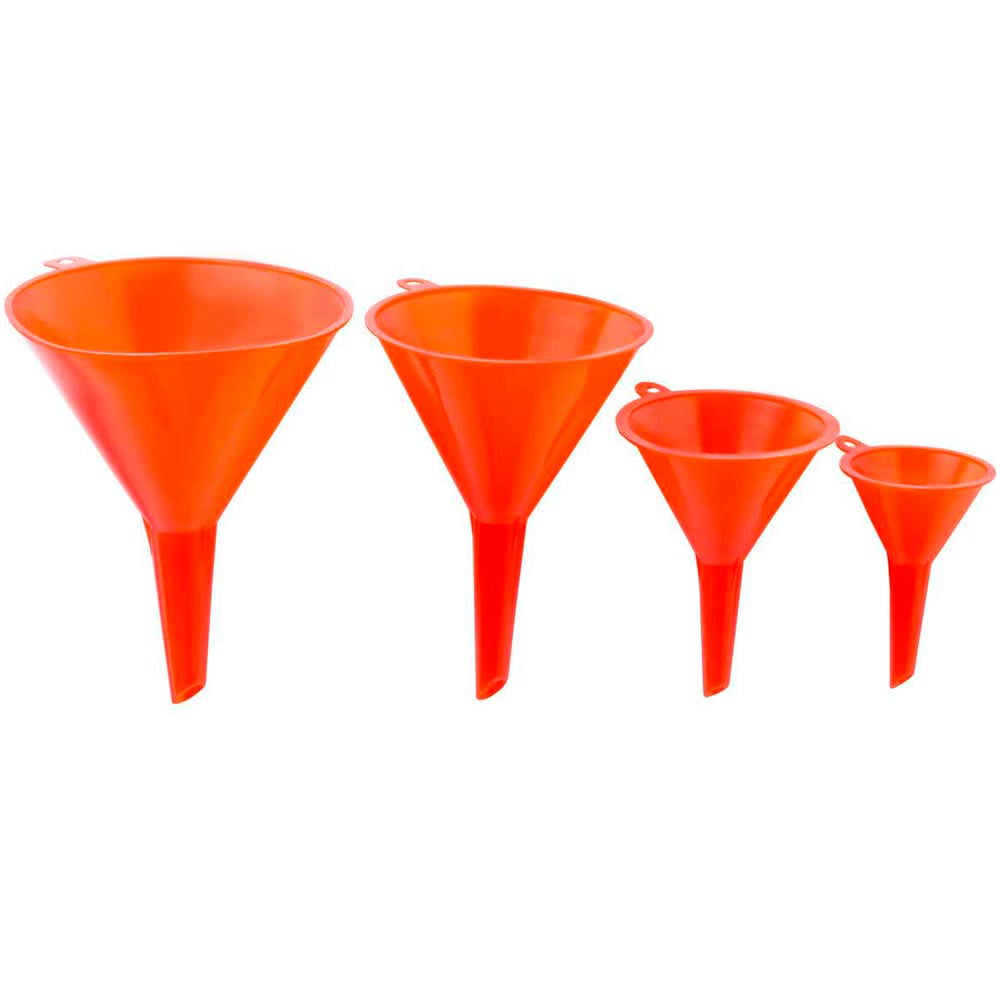 Lagand 4Pcs Plastic Funnel Set for Car Oil Gas and Fluids Auto Home Kitchen Function 
