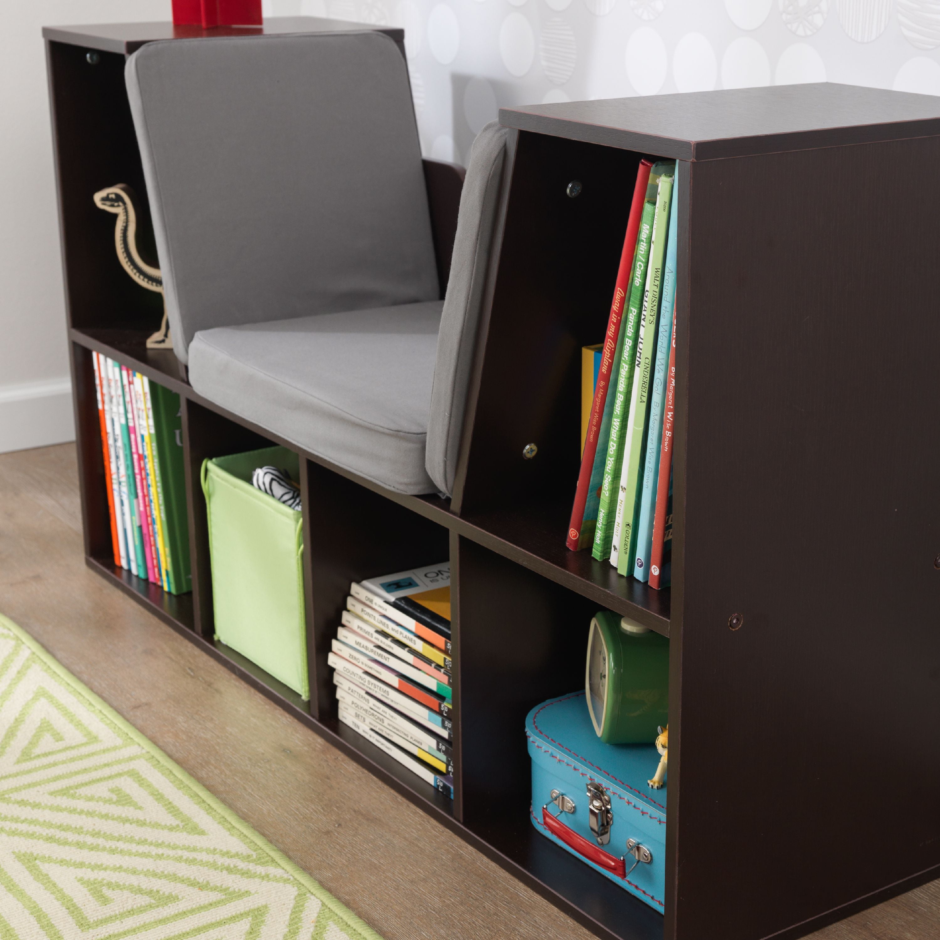 Kidkraft Kids Bookshelf With Reading Nook Multiple Colors Com