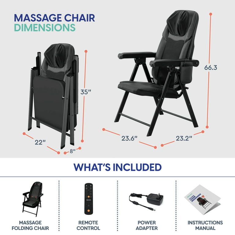 Portable Massage Chair for Back and Neck with Heat/Shiatsu and Deep Kn –  MyAutomationGuru