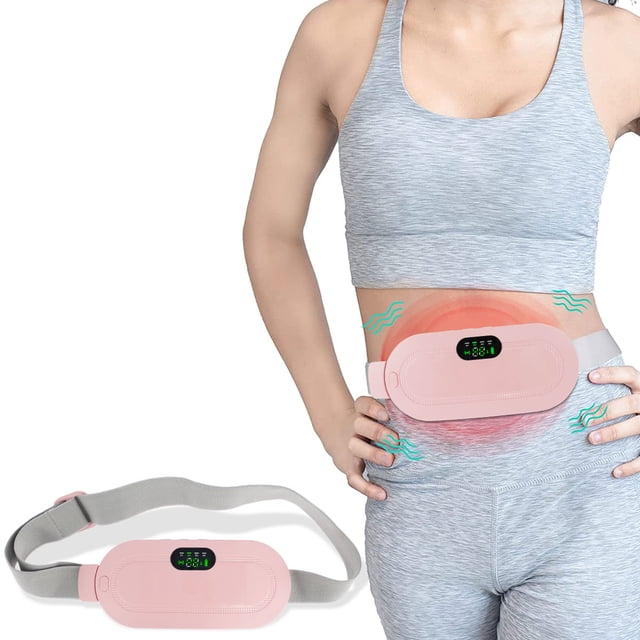 Almohadilla térmica portátil para calambres menstruales Almohadilla térmica menstrual eléctrica USB Almohadillas térmicas rápidas reutilizables con 3 configuraciones de calor y 4 modos de masaje de vi