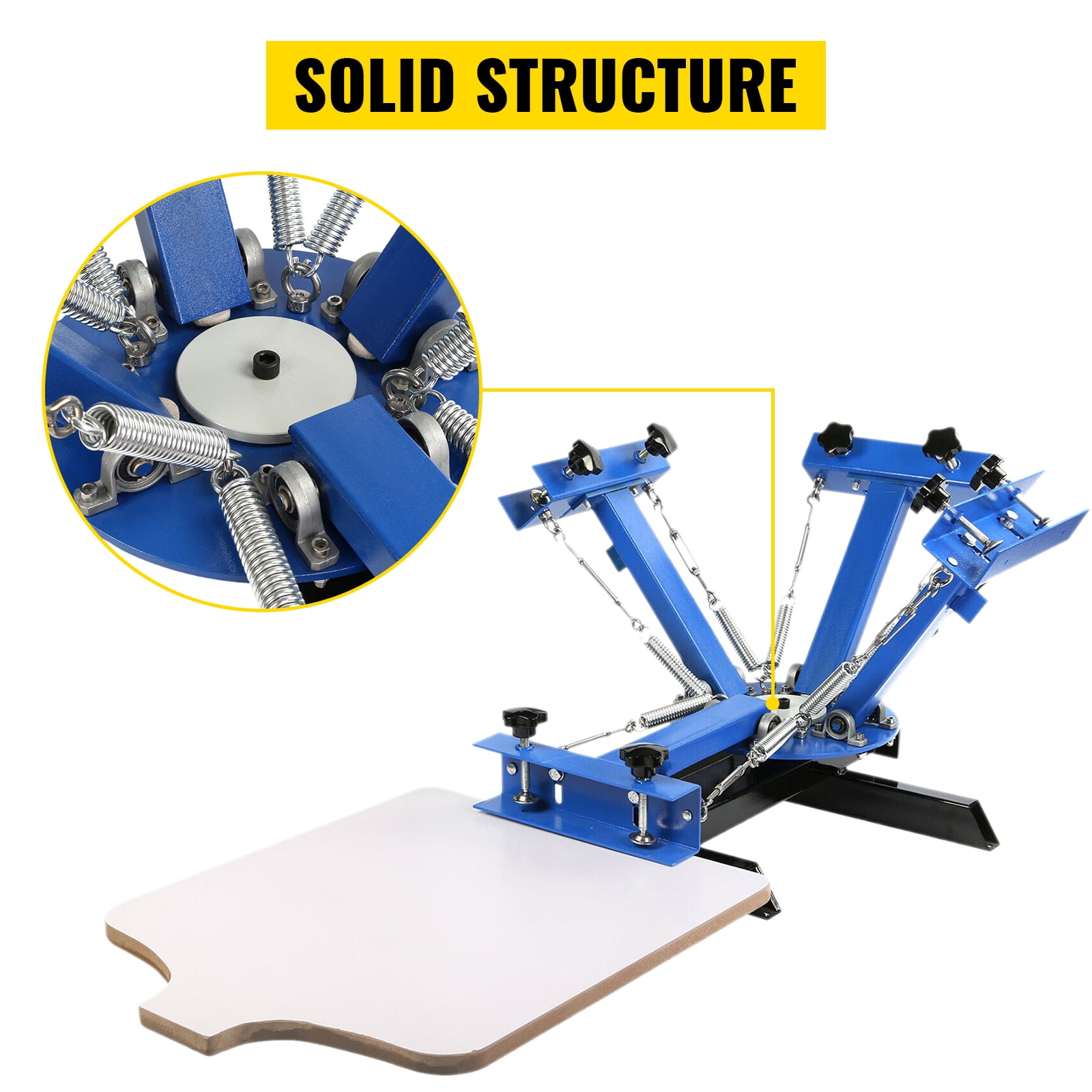 4 Color 1 Station Silk Screen Printing Machine T-Shirt Press Equipment DIY Kit 