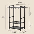 thumbnail image 2 of Garden Garage Tool Organizer - Heavy Duty Steel Storage Rack with 4 Hooks for 48 Long Handled Tools, 2 of 6