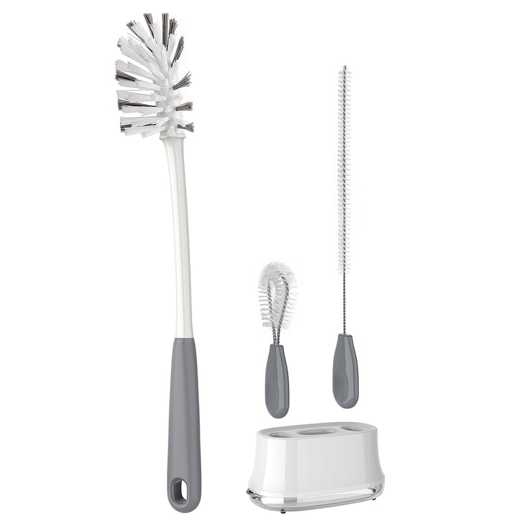 MR.SIGA Water Bottle Brush Cleaning Set, 3-Piece with Holder photo 4