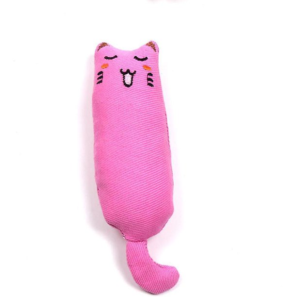 1 Uds juguete con hierba gatera rosa, juguete para masticar para gatos, juguetes con hierba gatera resistente a mordeduras para gatos, juguete para masticar con dentición de gato de dibujos