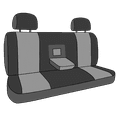thumbnail image 3 of CalTrend Rear Solid Bench Faux Leather Seat Covers for 2007-2011 Toyota Camry - TY401-09LB Dark Grey Insert with Black Trim, 3 of 3