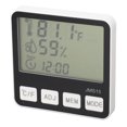 thumbnail image 2 of Ouitble Termómetro Higrómetro Interior, Pantalla LCD, Medidor De Humedad Y Temperatura Inteligente Digital, Monitor con Función De Despertador, 2 of 14