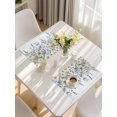 thumbnail image 5 of Floral Eucalyptus Leaves Placemats Set of 4, Daisy Summer Botanical Watercolor Placemats for Dining Table, Place Mats for Kitchen Tabletop, Waterproof Wipeable Dining Table Mats Set, 5 of 9