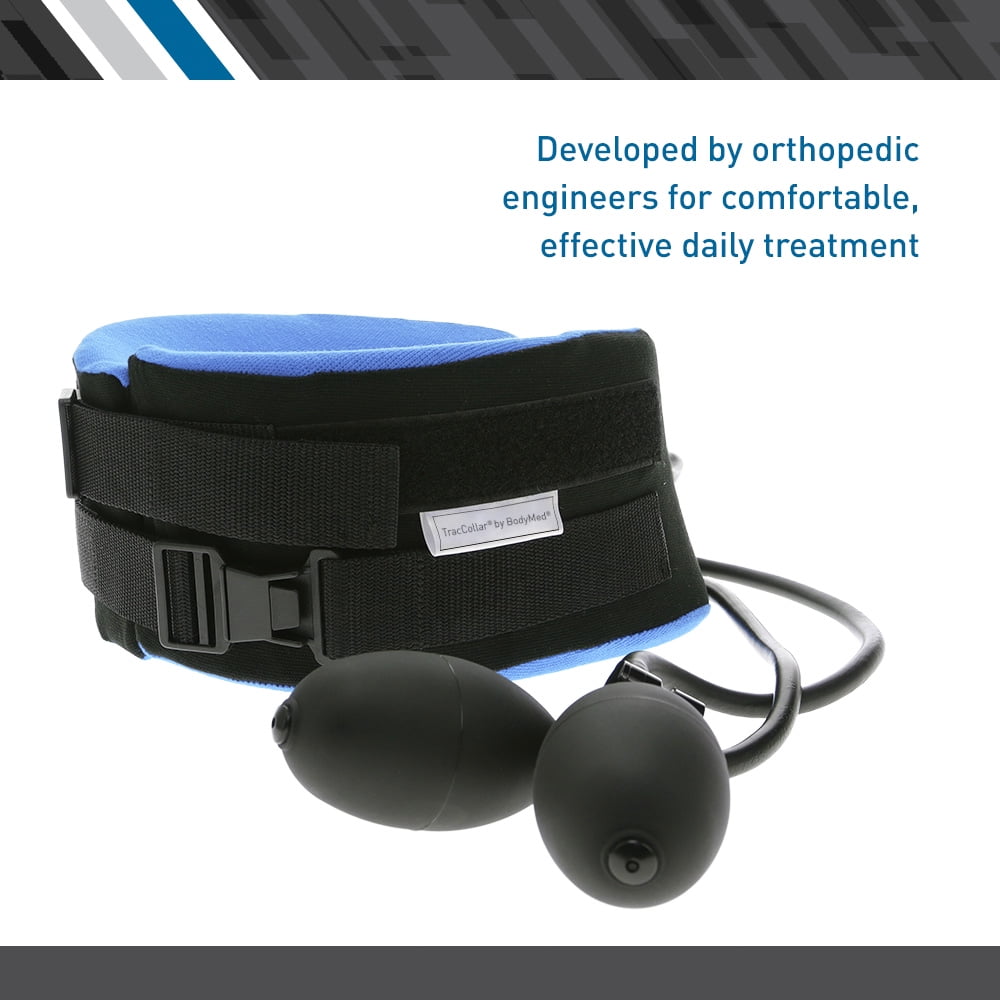 BodyMed TracCollar Neck Traction Device, Inflatable Cervical Collar, Medium/Large
