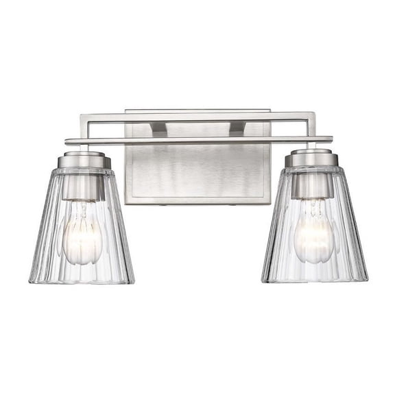 Z-Lite 823-2V Lyna 2 Light 9" Wide Vanity Light - Nickel