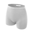 thumbnail image 2 of A2Y Women's Lightweight Short Length Fitness Workout Seamless Ribbed Biker Shorts White 2X3X, 2 of 5