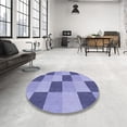 thumbnail image 4 of Ahgly Company Machine Washable Indoor Rectangle Transitional Slate Blue Area Rugs, 5' x 8', 4 of 7