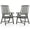 Grey, variant on Gymax 2PCS Foldable Patio Chair w/Armrest Curved Back Slatted Seat for Backyard Deck White