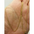 thumbnail image 3 of 10K Yellow Gold 1mm Miami Cuban Chain, FREE Microfiber Cloth, Solid Gourmette Curb Link Mens Womens Necklace, Giorgio Bergamo, 3 of 7