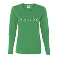 thumbnail image 2 of Friends Amigos Parody Pop Womens Graphic Long Sleeve T-Shirt, Kelly, 2XL, 2 of 3