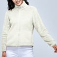 thumbnail image 5 of Homenesgenics Winter Jackets Plus Size ! Women's Fleece and Thickened Plush Zipper Hoodie Coat Long Sleeve Hoodless Casual Coat/Jacket White 7XL, 5 of 9
