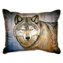 Betsy Drake SN315 11 x 14 in. Grey Wolf Small Indoor & Outdoor Pillow