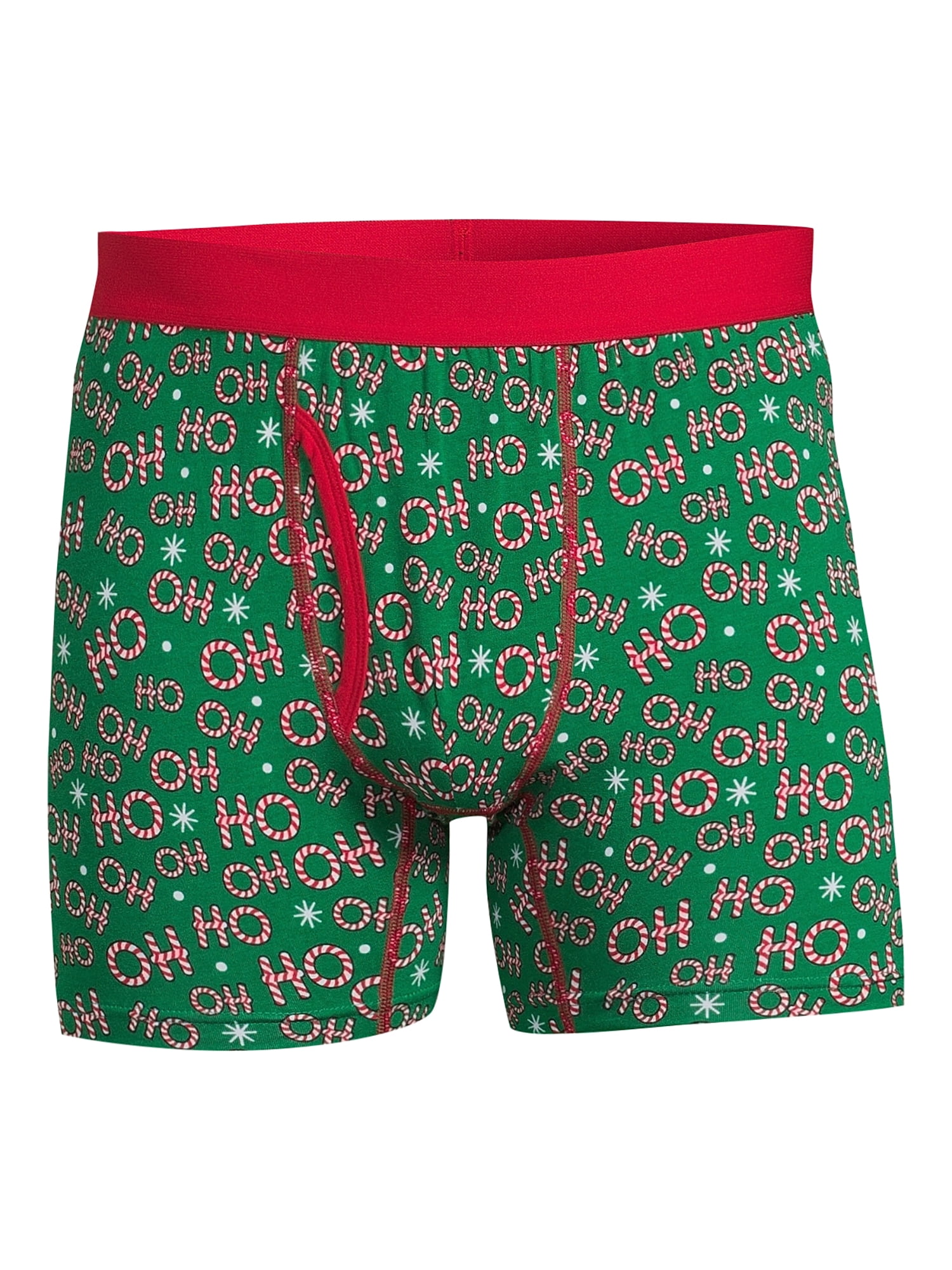 Holiday Time Men's Holiday Print Stretch Boxer Briefs, Sizes S-XL