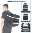 thumbnail image 3 of ECYWE Mochila Repartidor Aislada, Expandible Negro, 20 litros, Unisex, 3 Compartimentos, Resistente al Agua, Ideal para Uber Eats, Rappi, DIDI Food, Picnic, Caminatas, Playa, Camping, Viajes y m&a, 3 of 7