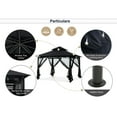 thumbnail image 3 of MASTERCANOPY 11' x 11' Outdoor Patio Gazebo Double Roof Steel Frame with Mesh Walls, Black, 3 of 8