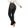 thumbnail image 5 of QERINTE Womens Plus Size boot cut Jeans High Waisted Stretchy Embroidered Jeans Curvy, 5 of 5