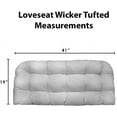Tufted Wicker Loveseat Cushion 41” x 19" AllWeather Spun Fabric
