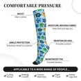 thumbnail image 2 of Rateoe Cartoon Monster Compression Socks for Women and Men 20-30mmHg-Circulation Support Socks Knee High Nurse Pregnant Running Medical and Travel Athletic, 2 of 7