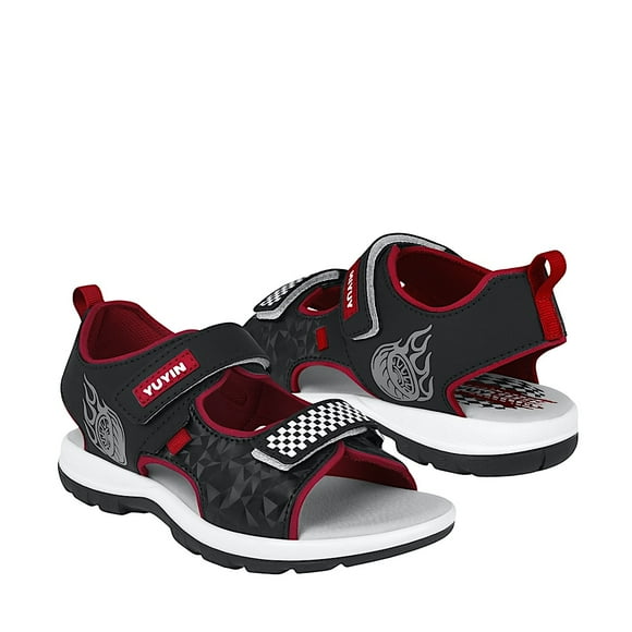 HUARACHES NIÑO YUYIN 25051 SIMIPIEL NEGRO 18-21