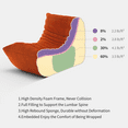 thumbnail image 5 of GGUG Memory Foam Lazy Sofa, Comfortable Back Support Floor Sofa, Comfy for Reading Game Meditating, Suede Red, 5 of 9