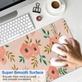 thumbnail image 4 of Pink Flowers with a Pink Background Mousepad Gaming Pad Mouse Waterproof Washable for Office Home Work Gaming Gift Tables Mousepads Rubber Base Mousepad with Stitched Edges 35.4x15.7inches, 4 of 7