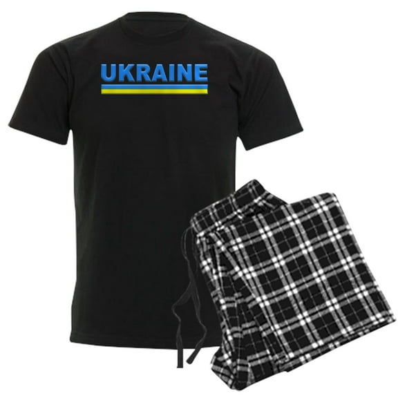 CafePress - Pro Ukraine Pride Ukrainian Flag ??????? Pajamas - Men's Dark Loose Fit Cotton Pajama Set