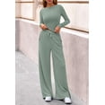 thumbnail image 2 of Conjunto Lounge PRETTYGARDEN 2 Piezas Pantalón Palazzo XL Verde Otoño, 2 of 8