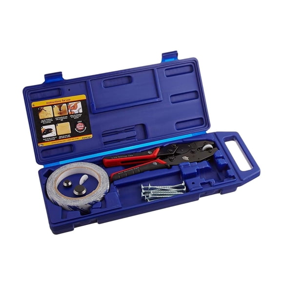 FastCap Kit de Perforation de Couleur Personnalisé de Base avec Vis à Tête Motorisée, Outil de Perforation et Bande de Vitesse 1 Pouces x 50 Pieds - Parfait pour les Entrepreneurs Professionnels et les Techniciens