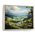 thumbnail image 2 of Designart "Vista This Countryside Mountain painting" Landscapes Floater Framed Canvas Art Print, 2 of 7