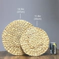 thumbnail image 7 of Natural Water Hyacinth Weave Placemat Round Braided Rattan Tablemats -11.8/13.5/14.5 inch, 7 of 7