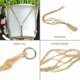 thumbnail image 3 of Juego de 4 cuerdas para colgar plantas de macramé, soporte para macetas, colgador para plantas, decoración de jardín interior y exterior con 2 piezas de 105 cm y 2 piezas de 90 cm, 4 pies esquí esquí Gafas de esquí, 3 of 5