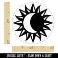 thumbnail image 2 of Solar Eclipse Sun Moon Self-Inking Rubber Stamp Ink Stamper - Pink Ink - Mini 1/2 Inch, 2 of 7